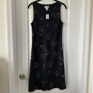 NWT LOFT Floral Print Keyhole Opening Sleeveless Dress Size 6P